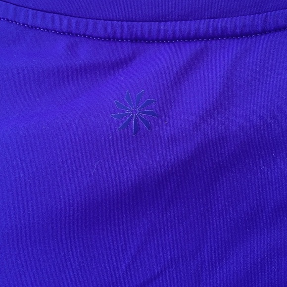 NWOT Athleta CADENCE TEE Paradise Blue workout shirt size XXS RATED UPF 50+ - Picture 8 of 8